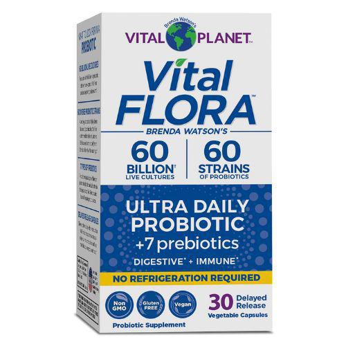 Vital Flora 60/60 Ultra Daily Probiotic SS - 30 Delayed Release VegCaps