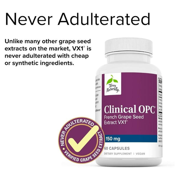 Clinical OPC French Grape Seed Extract VX1 - 150 mg  -  60 Capsules