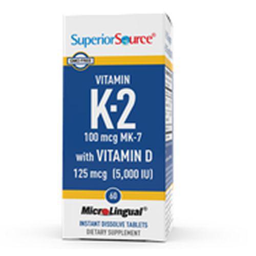 Vitamin K-2 with Vitamin D 125 mcg (5,000 IU) 60 ct