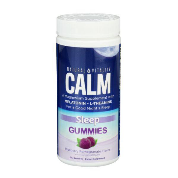 Natural Vitality Calm Sleep Gummies Blueberry Pomegranate - 120 Gummies