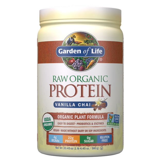 Organic Raw Protein Powder, Vanilla Spiced Chai, 20.45 oz