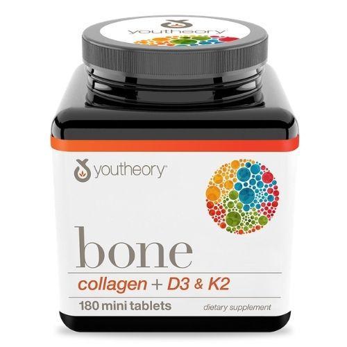 Youtheory, Bone Collagen + D3 + K2 180 mini tablets
