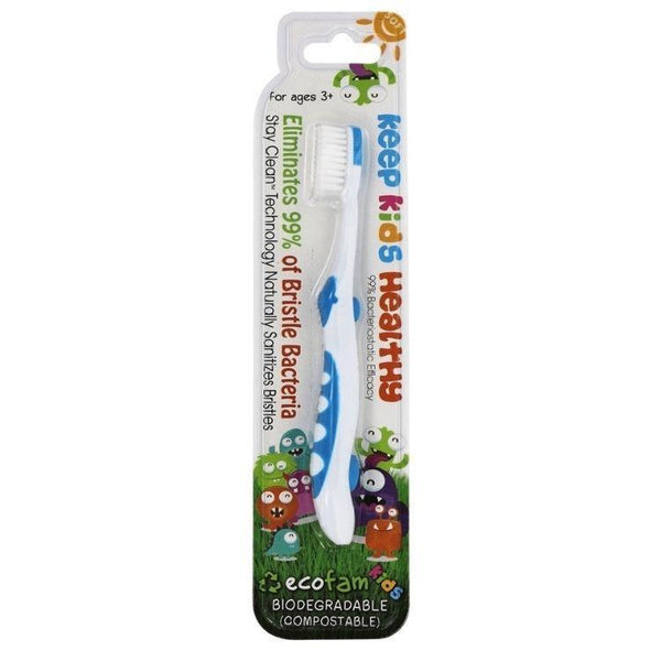 EcoFam Kid's Silver Infused Toothbrush with Anti-Microbial Bristles