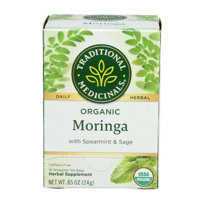 Traditional Medicinals, Moringa with Spearmint & Sage Tea, 16 ct