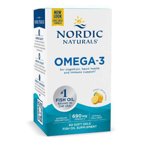 Omega-3 Purified Fish Oil Lemon 60 ct