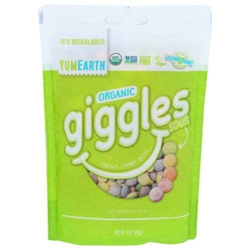 Yum Earth Organic Giggles Sour Chewy Candy Bites 5 oz
