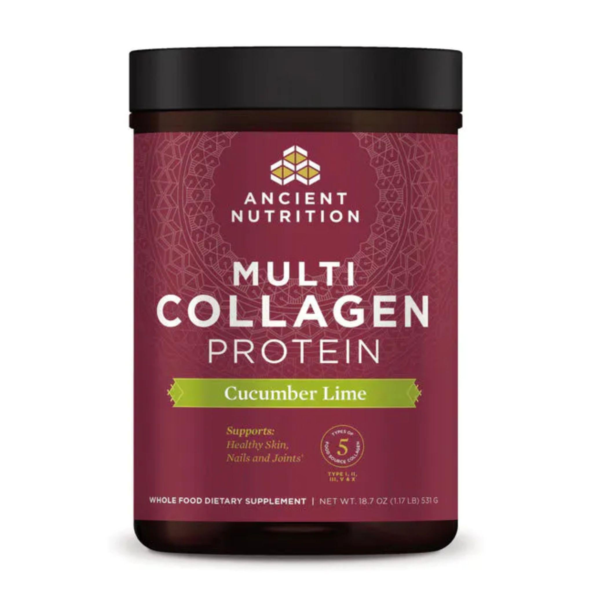 Multi Collagen Protein Powder Cucumber Lime 18.7 oz