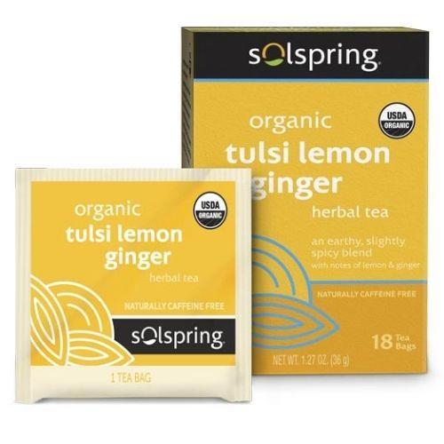 Solspring Tea Tulsi Lemon Ginger 18 ct