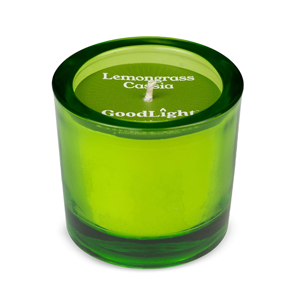 Lemongrass Cassia Tinted Glass Candle