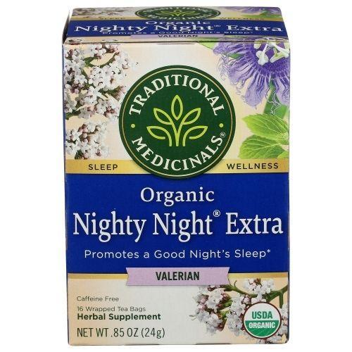Traditional Medicinals, Nighty Night Extra Valerian Tea, 16 ct