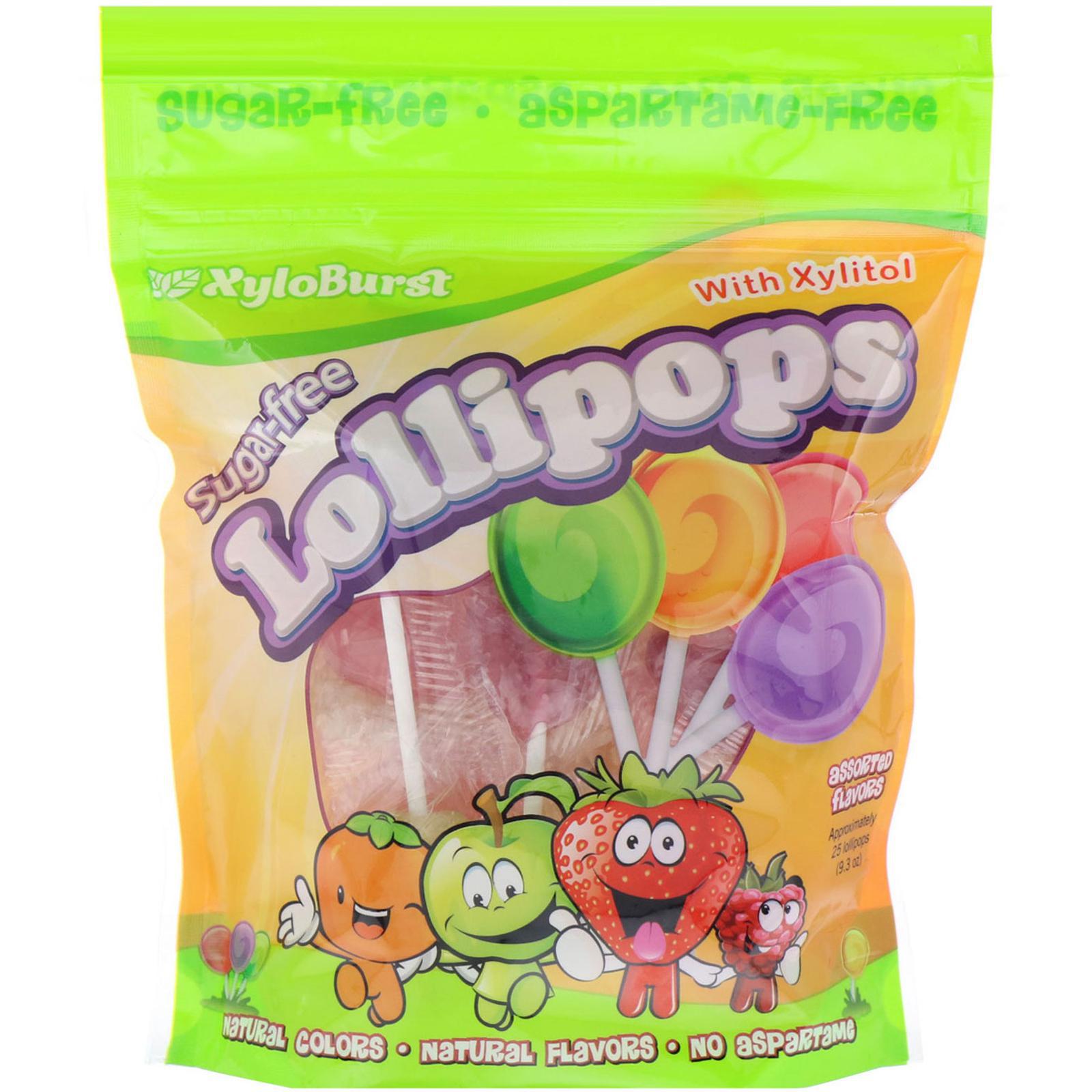 Xyloburst Sugar Free Lollipops with Xylitol - 25 Lollipops