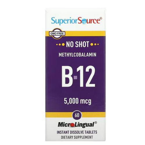 No Shot Methylcobalamin B12 5000 mcg - 60 Tablets