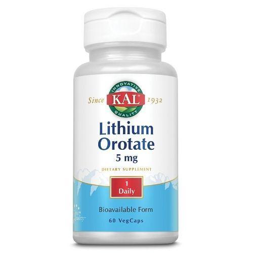 Kal Lithium Orotate - 5 mg - 60 VegCaps