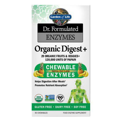 Dr. Formulated Enzymes Organic Digest+ Chewable 90 ct