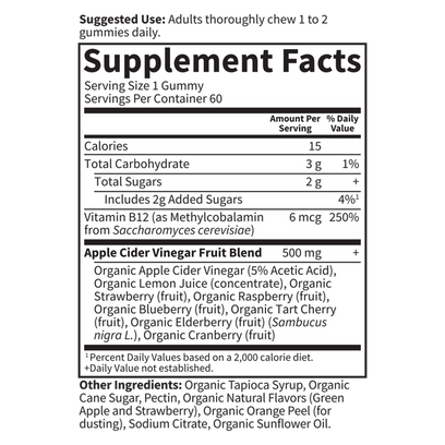 mykind Apple Cider Vinegar Gummies-60 ct