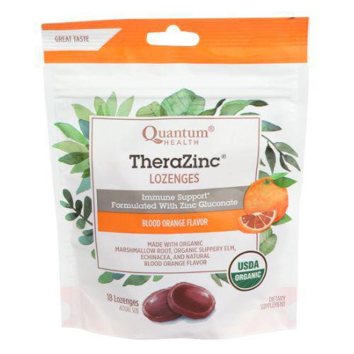 Quantum Lozenges TheraZinc Blood Orange Flavor - 18 Lozenges