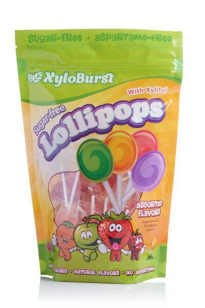 Xyloburst Sugar Free Lollipops with Xylitol - 50 Lollipops