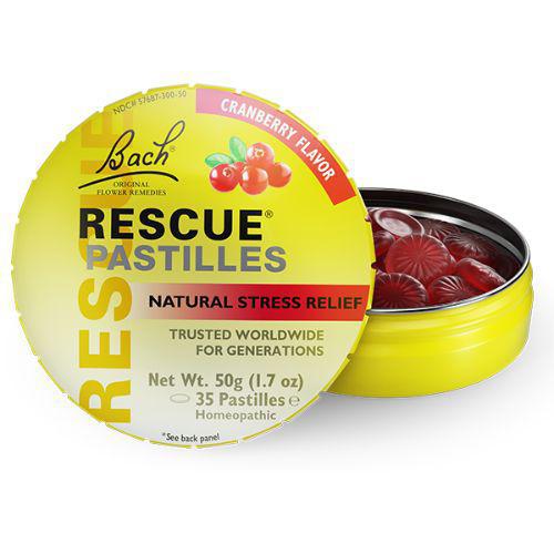 Bach Rescue Pastilles Natural Stress Relief Cranberry 35 ct