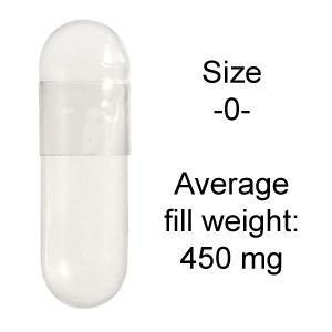 Vegetable Capsules size -0- 500 ct