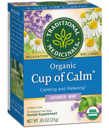 Traditional Medicinals Cup of Calm, Lavender Mint Tea, 16 ct